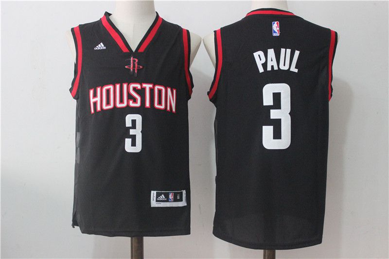 Men Houston Rockets #3 Paul Black NBA Jerseys->houston rockets->NBA Jersey